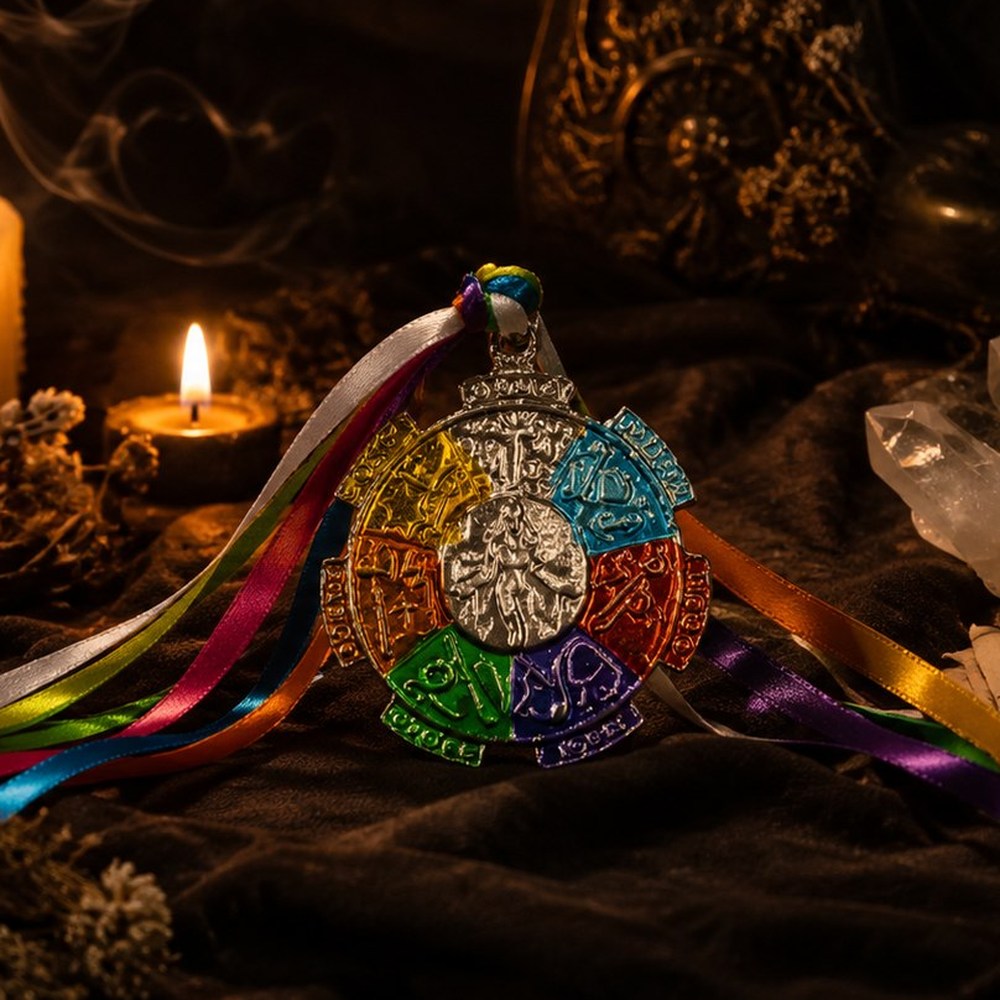 El medallón sobre el altar